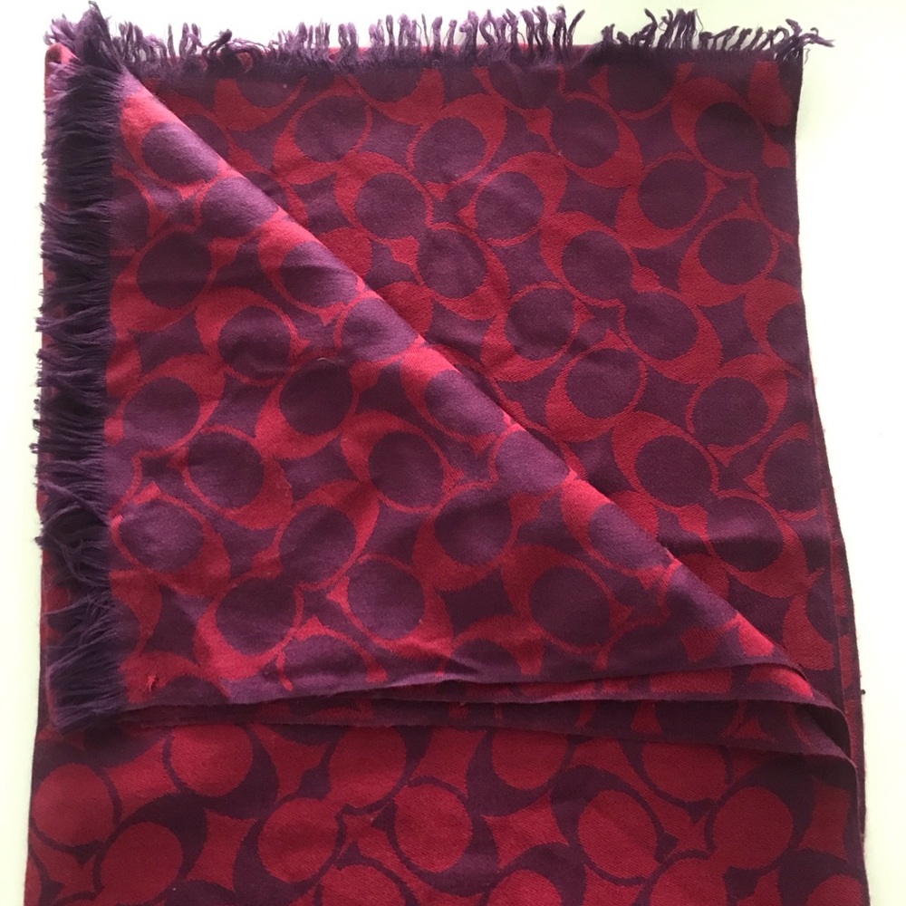 Signature C Coach Wrap Purple and Red